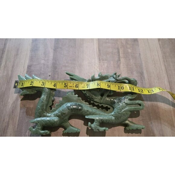 Vintage Chinese Feng Shui Dragon Luck Hand Carved Sculpture  Wealth Prosperity - Picture 5 of 5